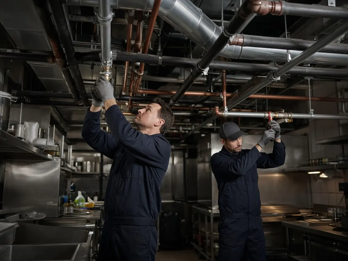 Commercial restroom plumbing after hours